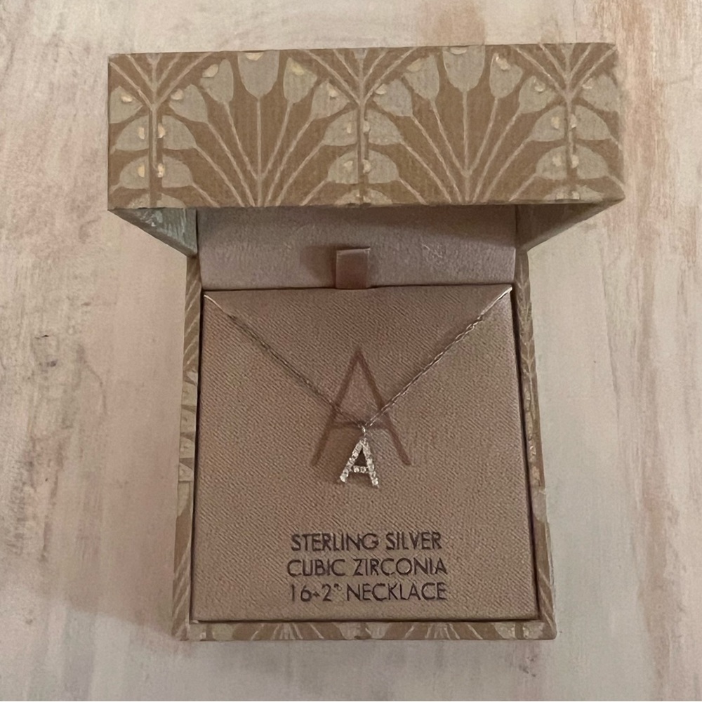 Isabella M "A" Initial Necklace